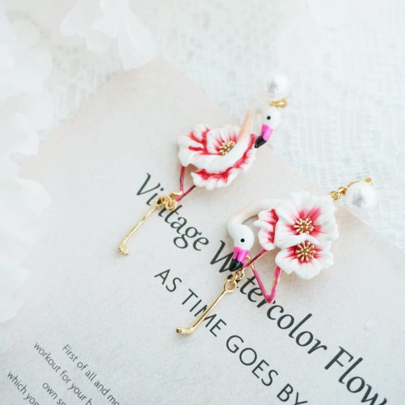 Bill skinner flamingo earrings - Picture 3 of 10